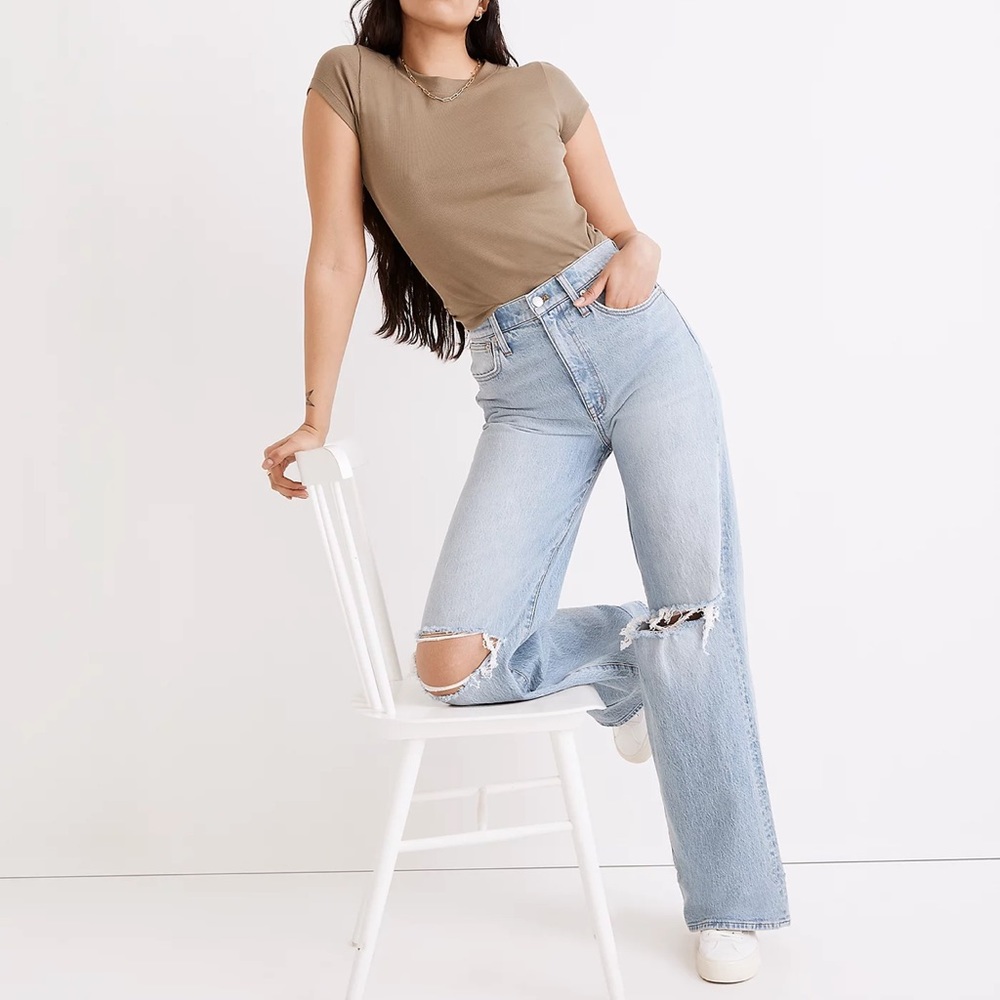 Madewell Super Wide-Leg Jeans, Blaisdell, Sz 25